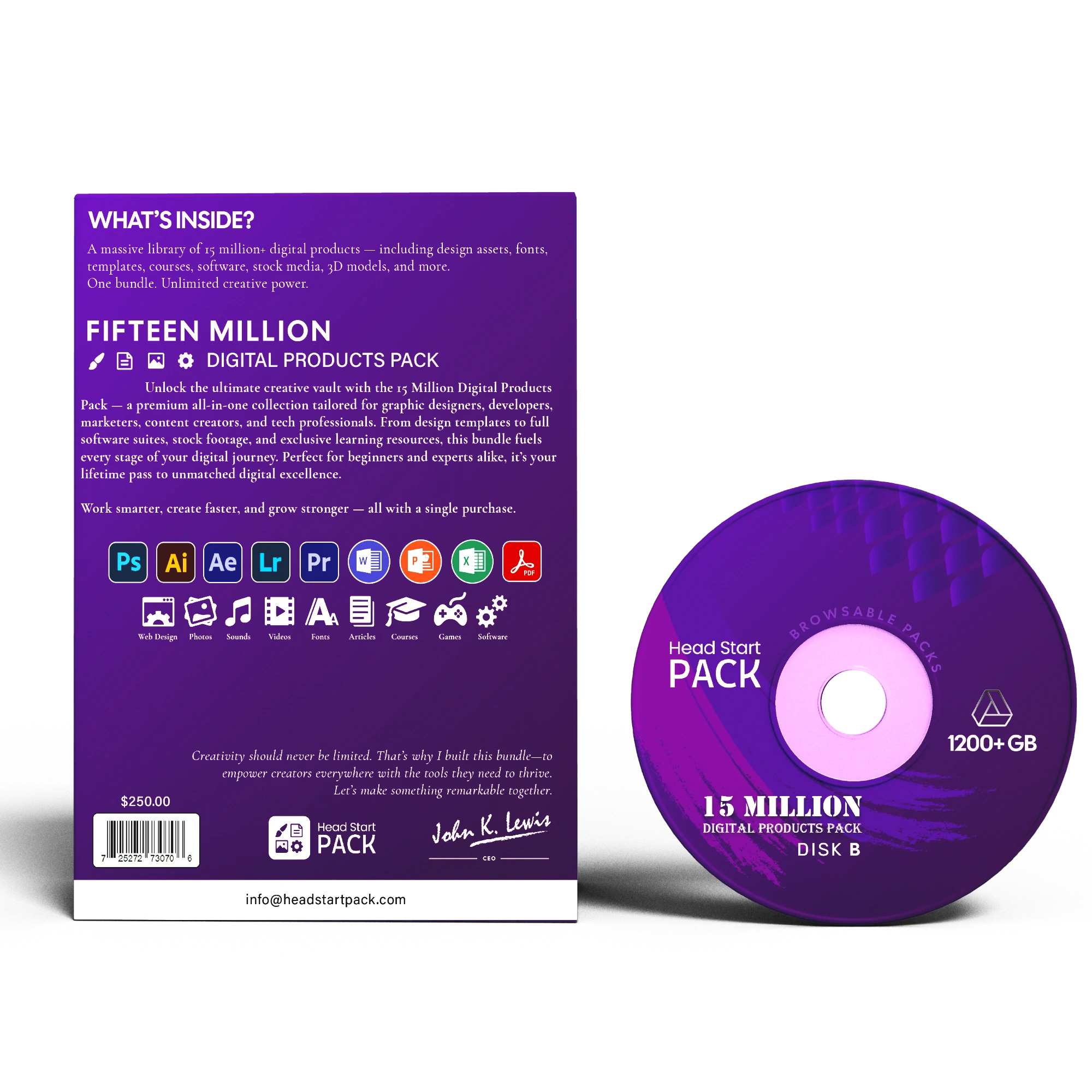 Head Start Pack - 15 MILLION DIGITAL PRODUCTS PACK
